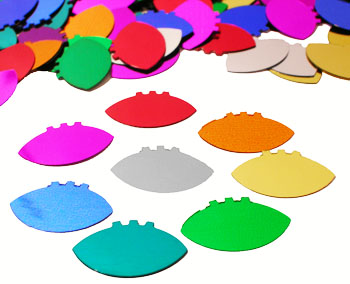 Football Confetti by the pound or packet, Assorted Bright